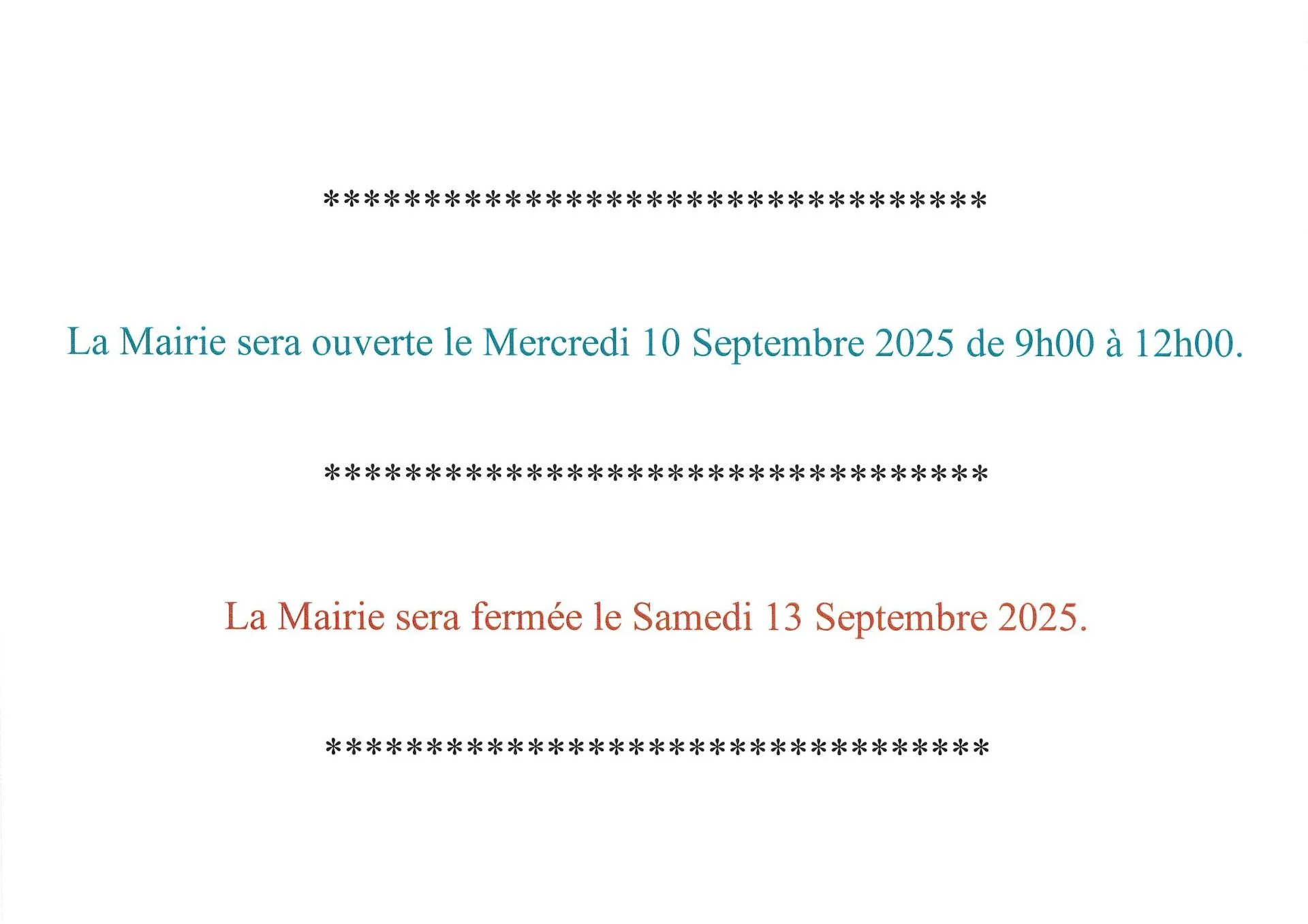 2025 s37 mairie ouverture fermeture